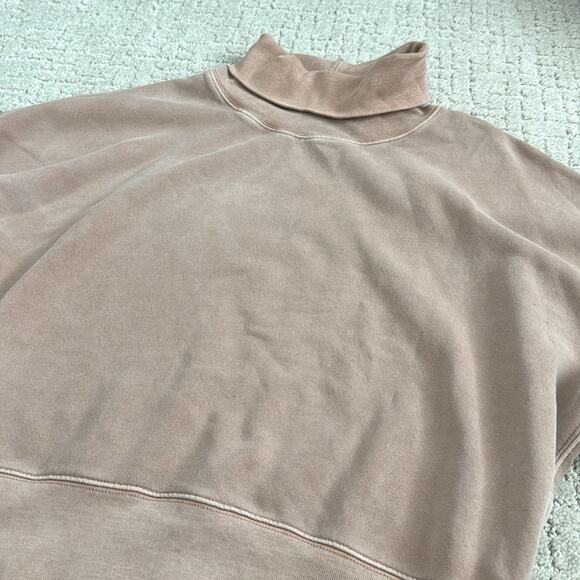 Free People “Rudy” turtleneck balloon sleeve pullover cotton sweatshirt sweater - Picture 4 of 9